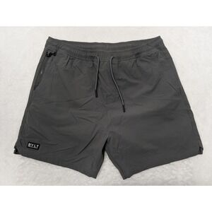 BYLT Shorts Mens L Gray Chino Premium Basic Lined 5.5" Inseam Casual Zip Pockets